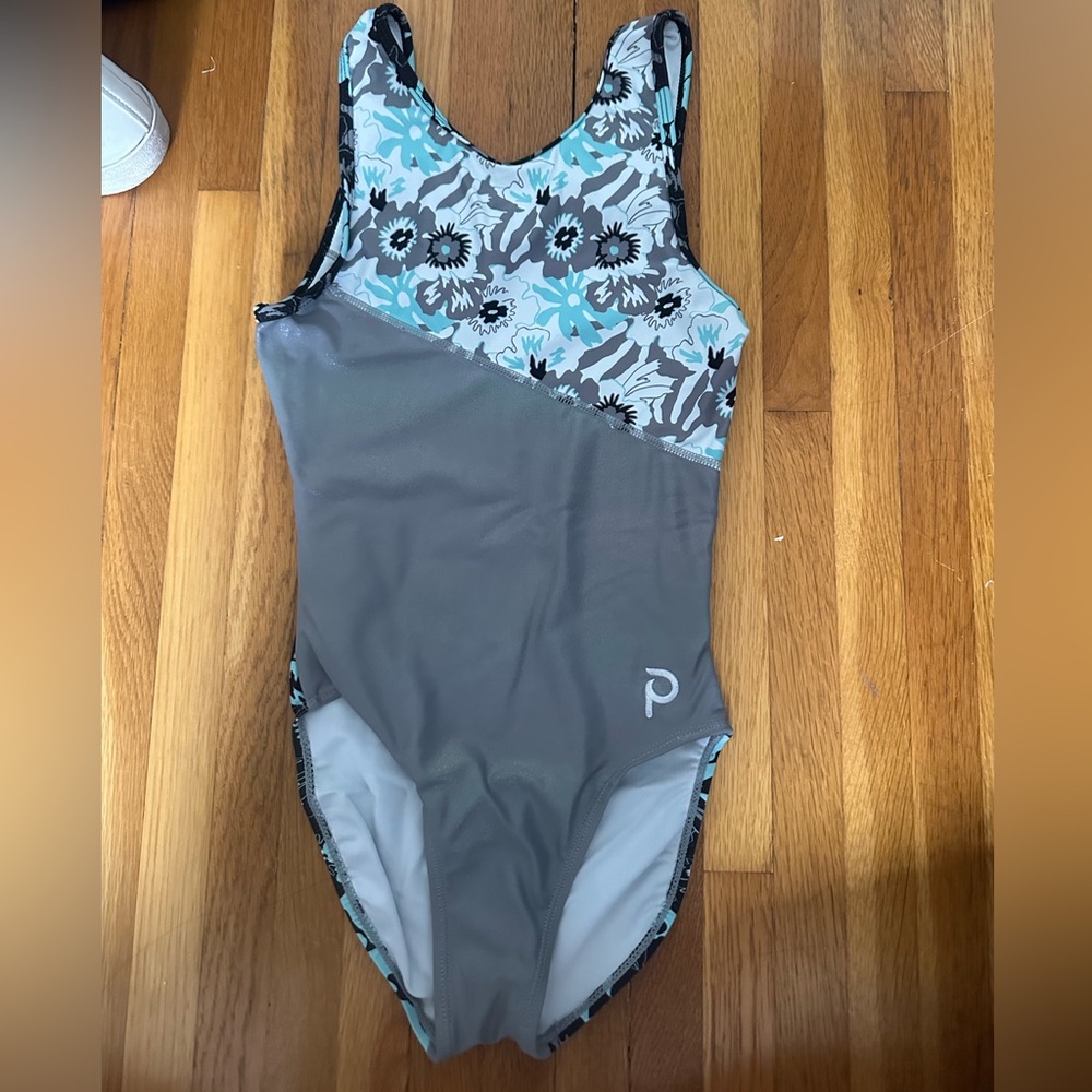 Floral Patterned gymnastics leotard